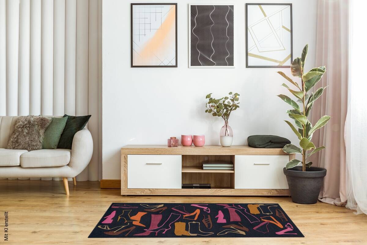 Arte Espina Kurzflorteppich Living Mat 17 orange B/L: ca. 64x168 cm