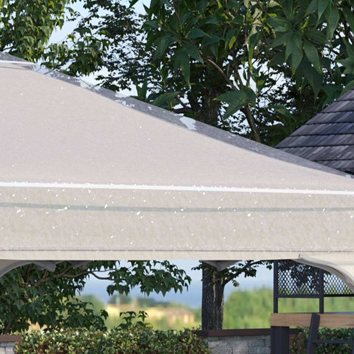 Outsunny Abdeckplane transparent Kunststoff B/H/L: ca. 300x80x300 cm