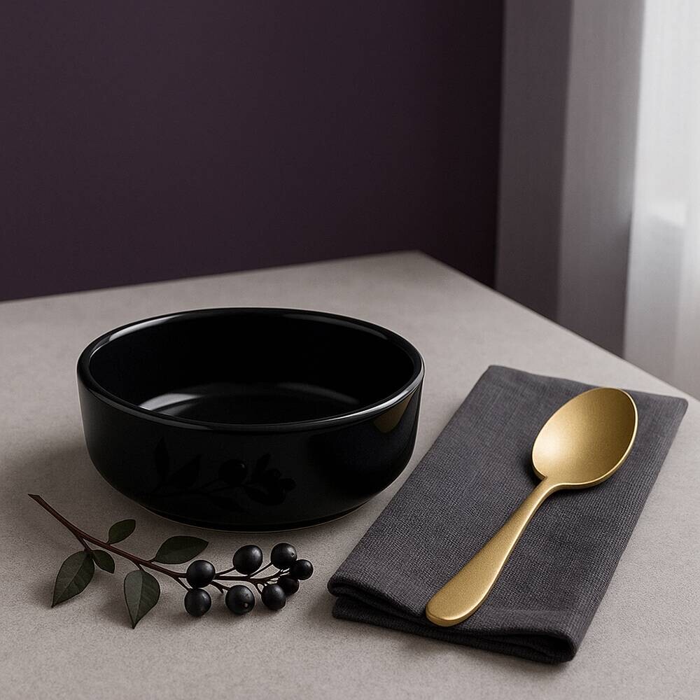 Berndorf Schüsselset schwarz Porzellan B/H/L: ca. 15x6,2x15 cm