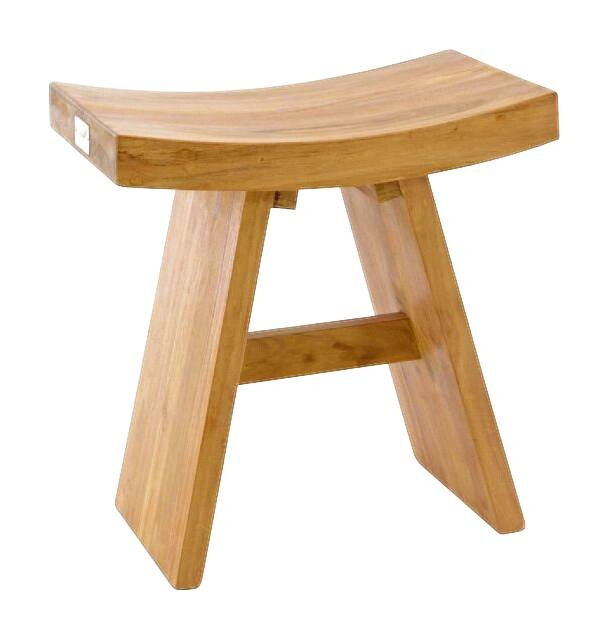 VCM Hocker H braun Teakholz B/H/T: ca. 45x47x29 cm