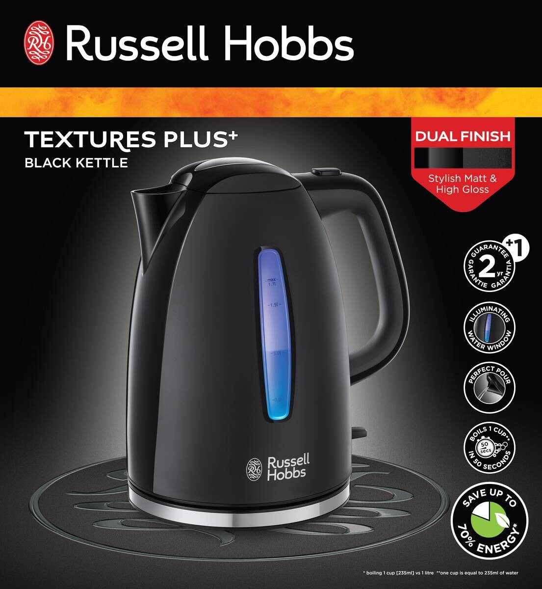 Russell Hobbs Wasserkocher 23326016002 schwarz Kunststoff B/H/T: ca. 20,8x23,8x16 cm ca. 1,7 l