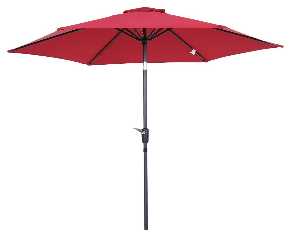 Outsunny Sonnenschirm weinrot Stahl H/D: ca. 235x270 cm