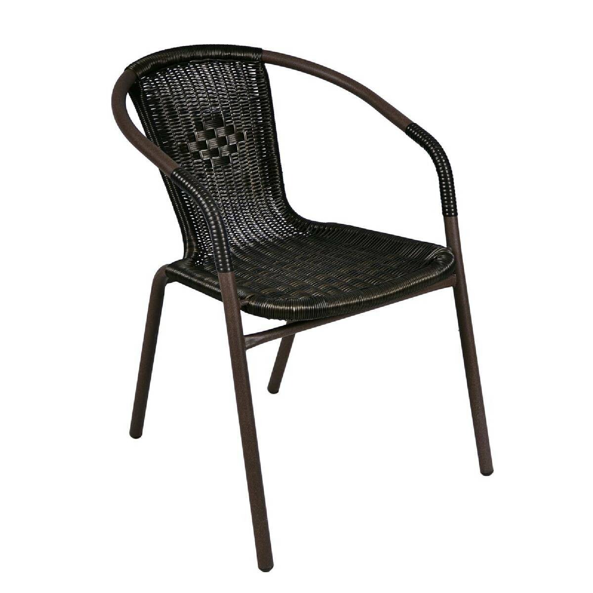 VCM Gartensitzgruppe braun Polyrattan B/H: ca. 53x73 cm