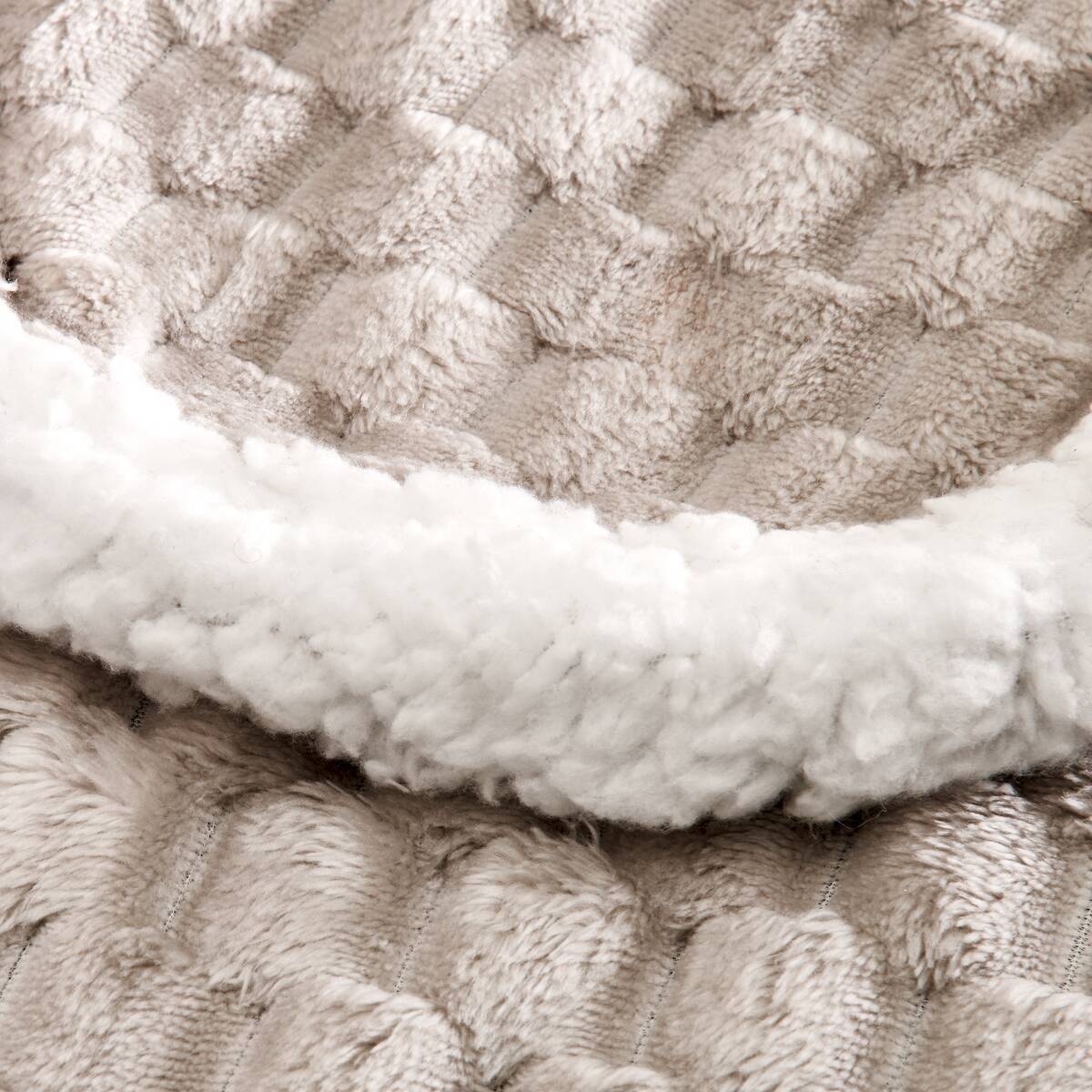 POCOline Tagesdecke Wabe Flanell beige 100% Polyester B/L: ca. 200x230 cm