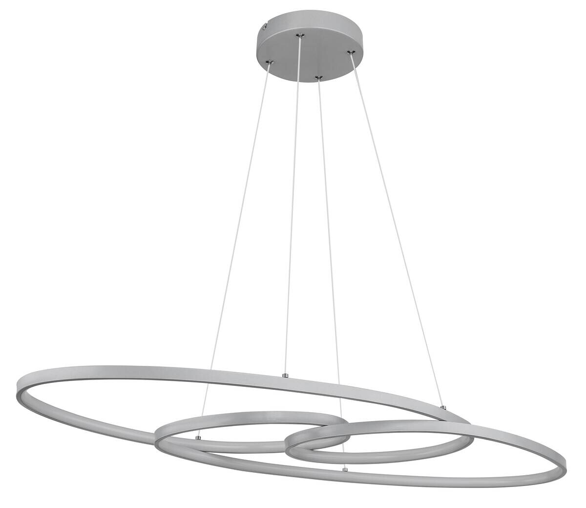 GLOBO LED-Pendelleuchte Chrom silber Aluminium Metall B/H/T: ca. 36x120x100 cm 1 Brennstellen