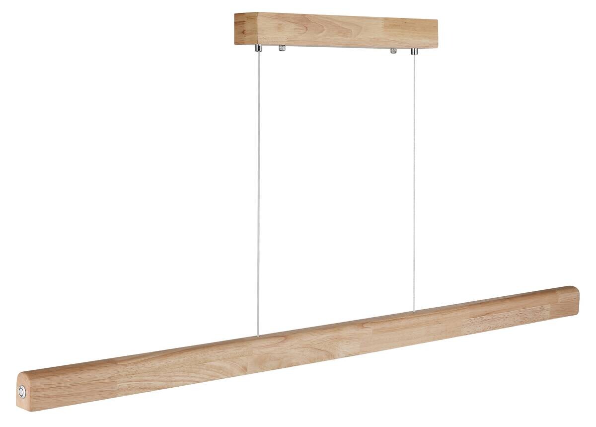 GLOBO LED-Pendelleuchte TERAO natur Holz B/H/T: ca. 6,6x140x12 cm 1 Brennstellen