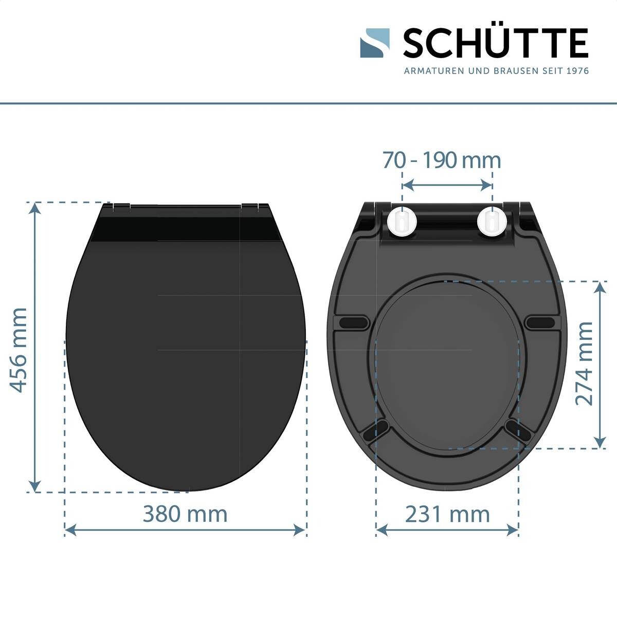 Eisl WC-Sitz Slim Black Duroplast