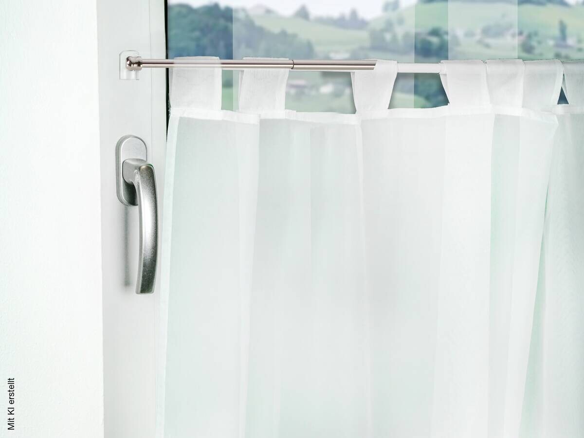 ondeco Vitragenstange value nickel Metall ausziehbar von ca. 60 bis 110 cm 1.0 Läufe