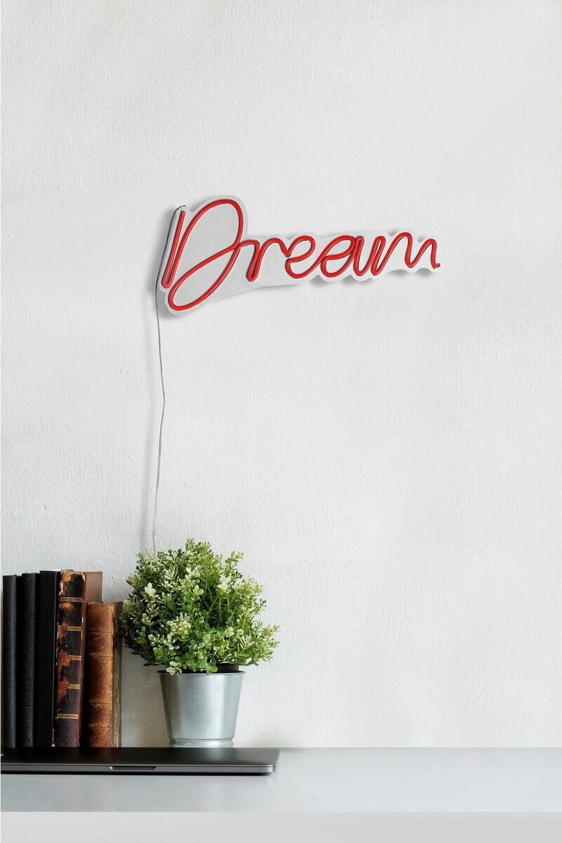 Opviq LED-Wandleuchte rot PVC B/H/T/L: ca. 38x17x2x38 cm