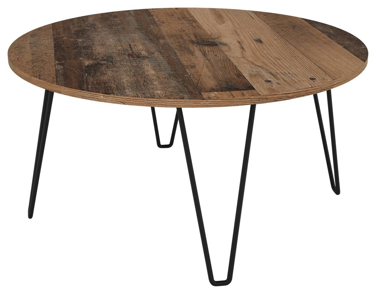 Couchtisch FLAIR Eiche Old Wood Nachbildung schwarz pulverbeschichtet