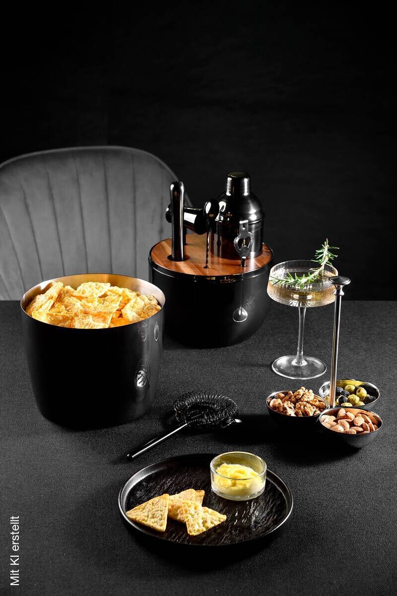 MASTERPRO Cocktail-Set THE DROP schwarz Edelstahl