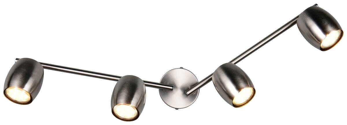 Reality Spots Nancy nickel matt Metall B/H/L: ca. 70,5x15,5x8 cm GU10 4 Brennstellen