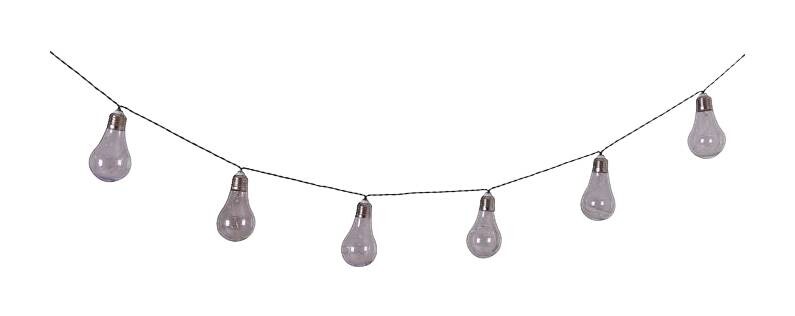 LED/Solar Lichterkette 3 m transparent Kunststoff