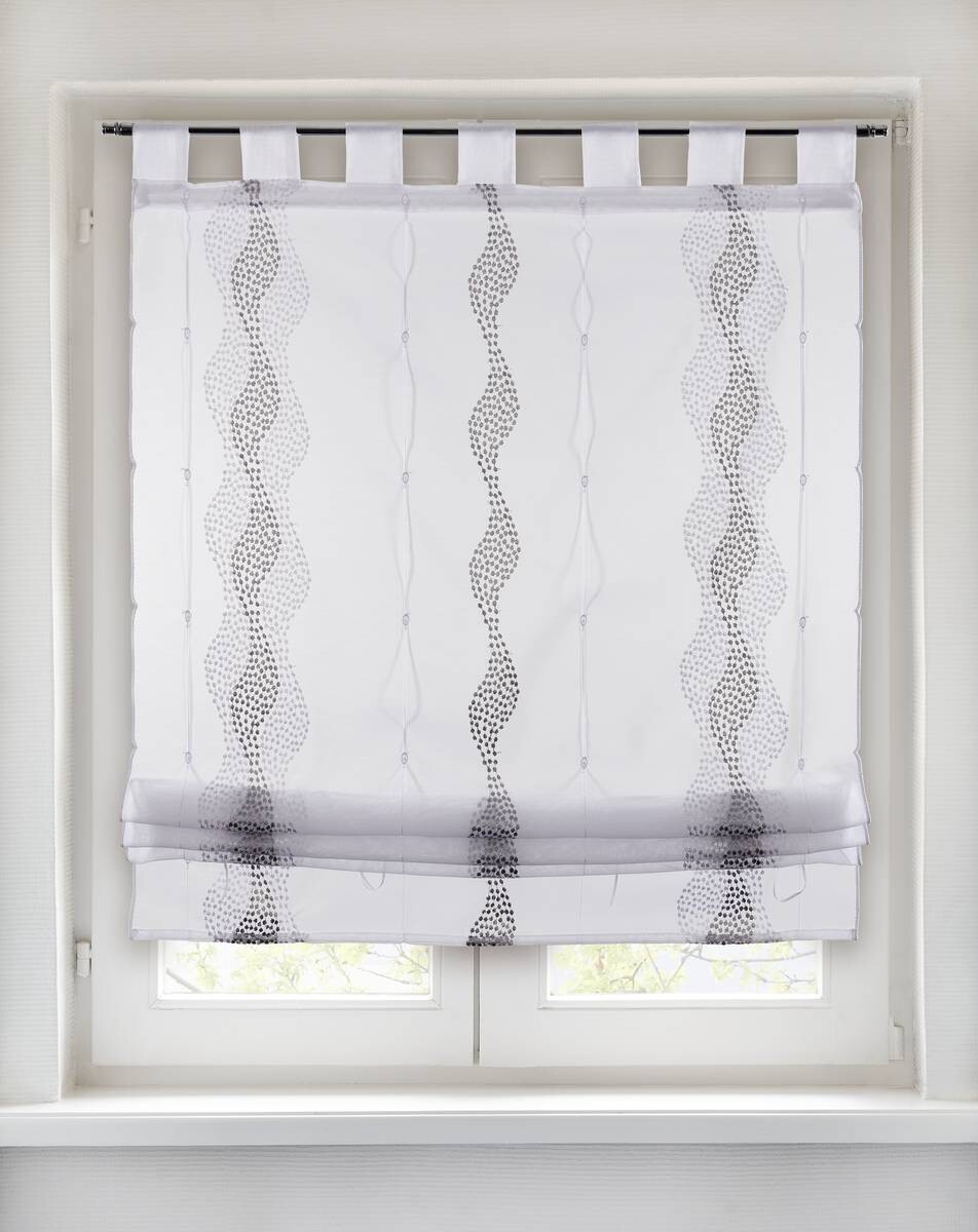 POCOline Bändchenrollo Romina grau B/L: ca. 100x140 cm