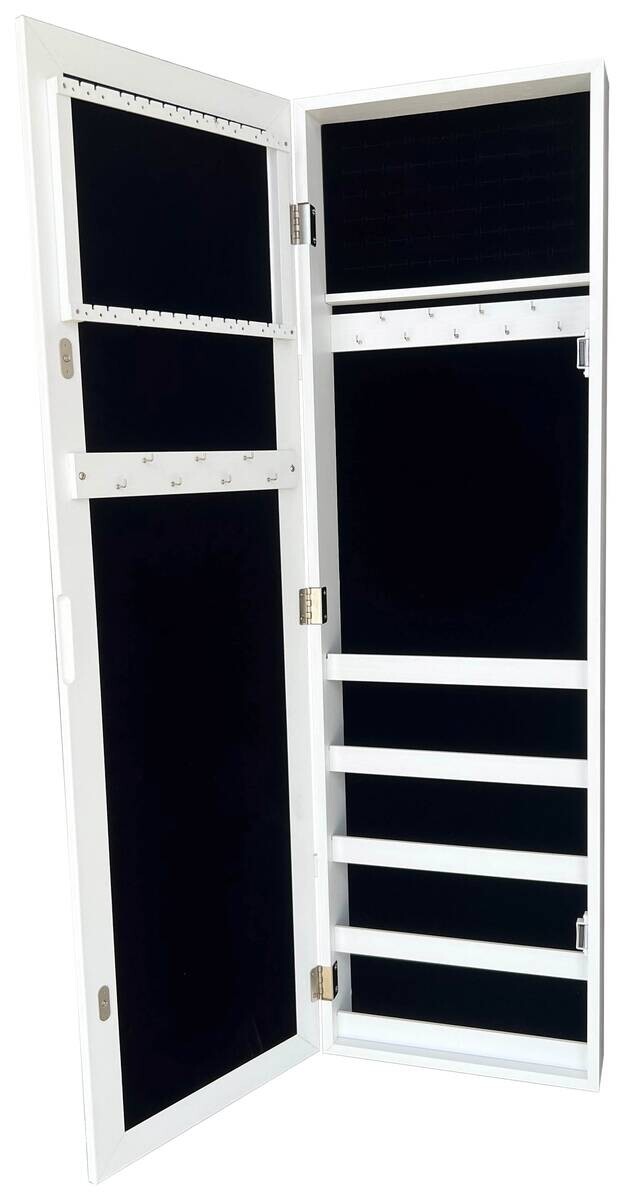 Bijou Schrank schwarz MDF B/H/L: ca. 32x106x10 cm