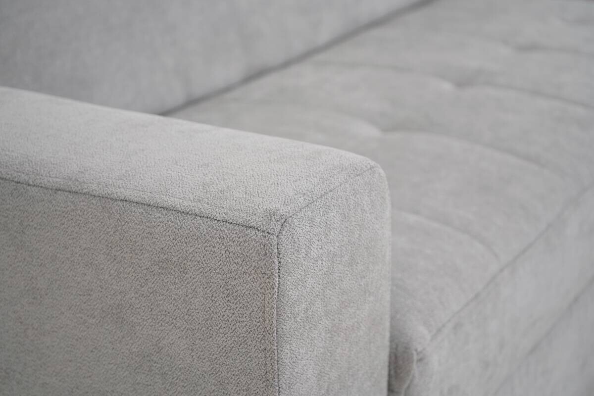 Ecksofa mit Bettfunktion und Bettkasten grau Microfaser B/T: ca. 238x170 cm