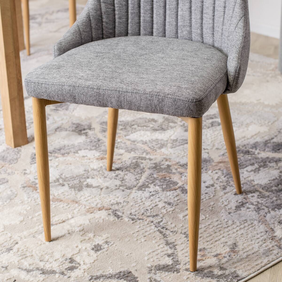 Stuhl TORINO grau Stoff B/H/T: ca. 53x91x58 cm