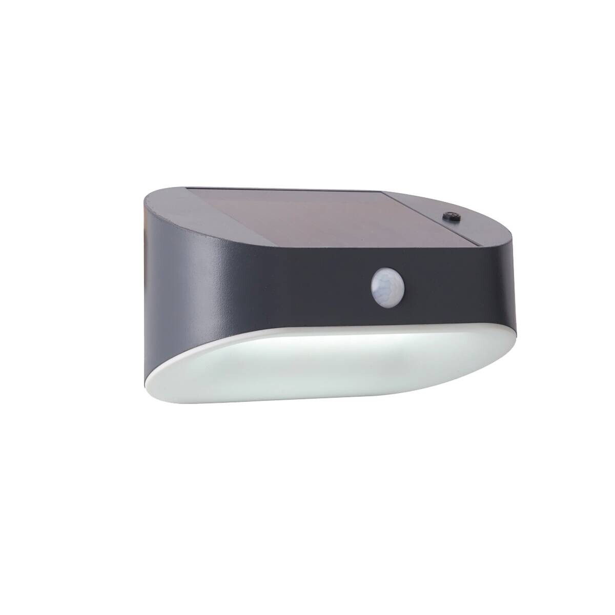 LED-Außenwandleuchte grau weiß B/H/T: ca. 17x9,5x9 cm