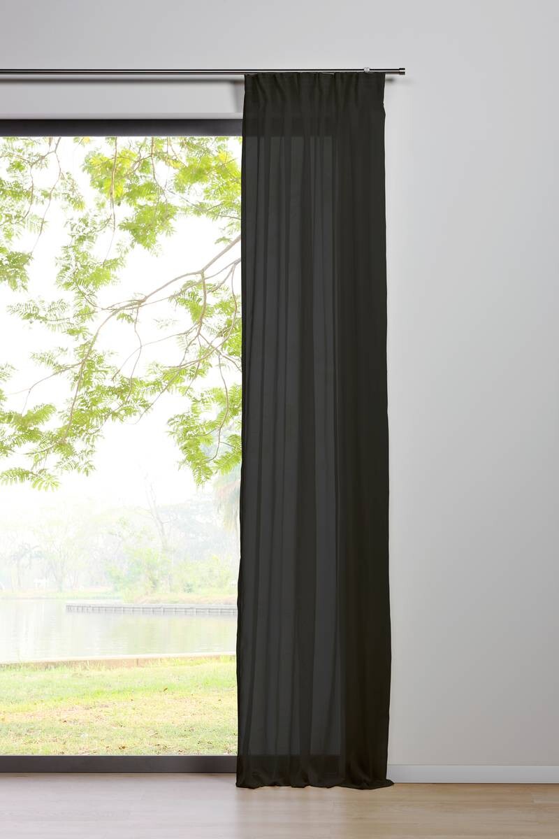 Kombivorhang PURE schwarz B/L: ca. 135x300 cm
