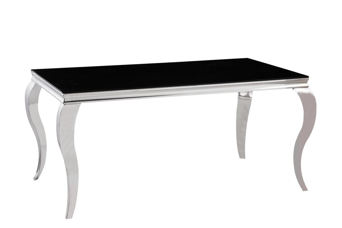 Esstisch CT053 schwarz lackiert B/H/T/S: ca. 160x76x90x1 cm