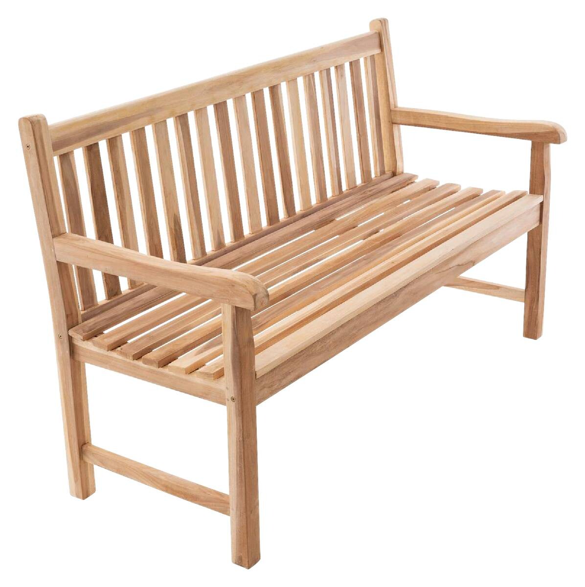 VCM Gartenbank braun Holz B/H/T/L: ca. 60x90x50x150 cm