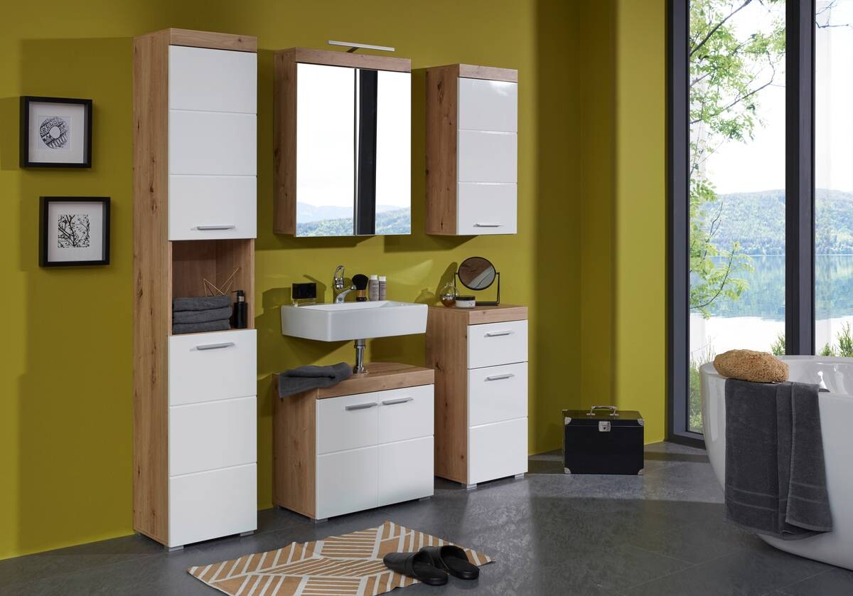 Spiegelschrank Amanda Asteiche Nachbildung B/H/T: ca. 60x77x17 cm