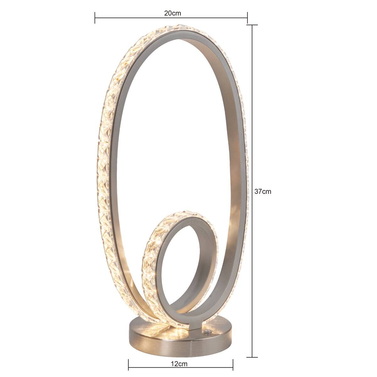 POCOline Tischleuchte Xander Metall Aluminium B/H/L: ca. 12x37x20 cm