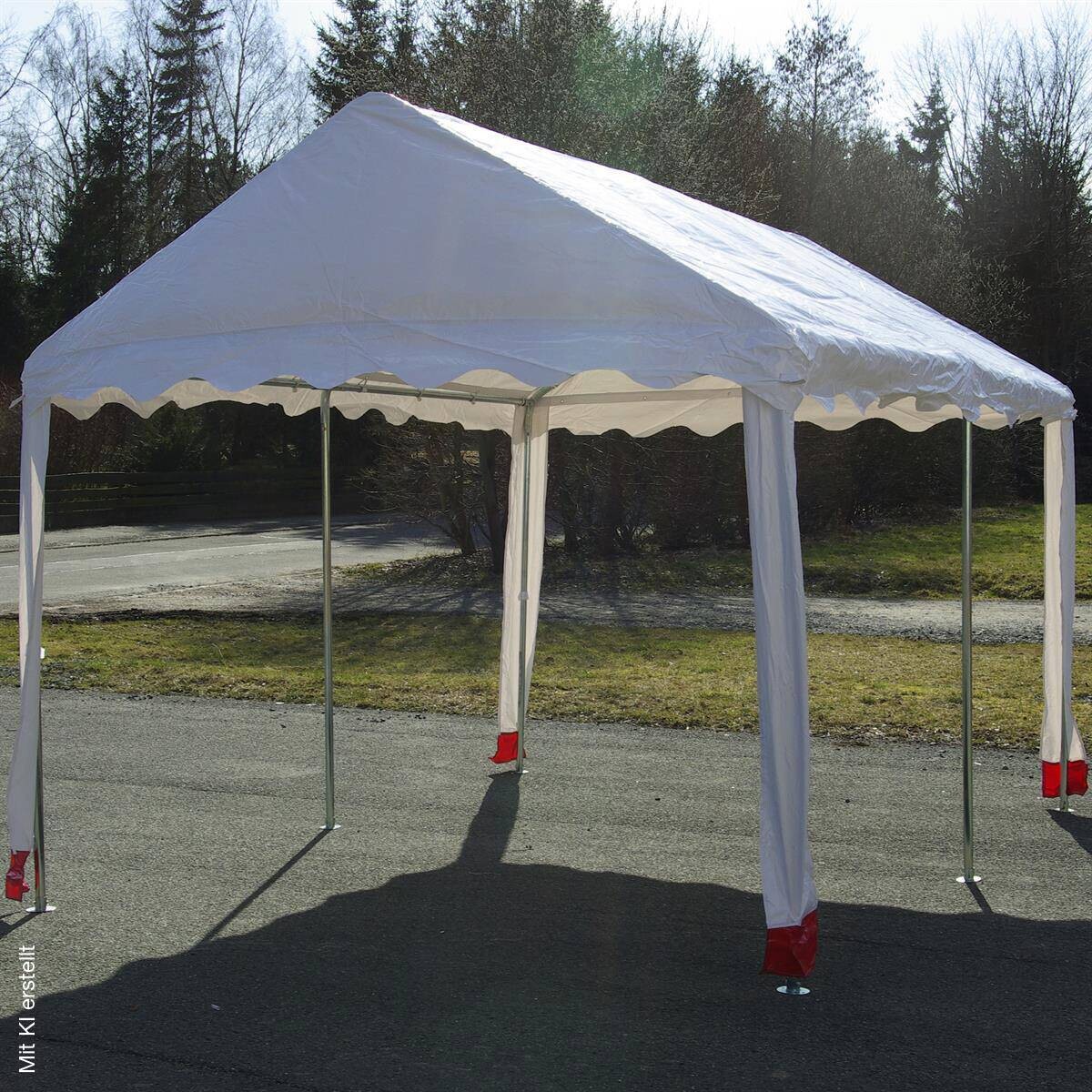 VCM Pavillon weiß Metall B/H/L: ca. 300x300x400 cm