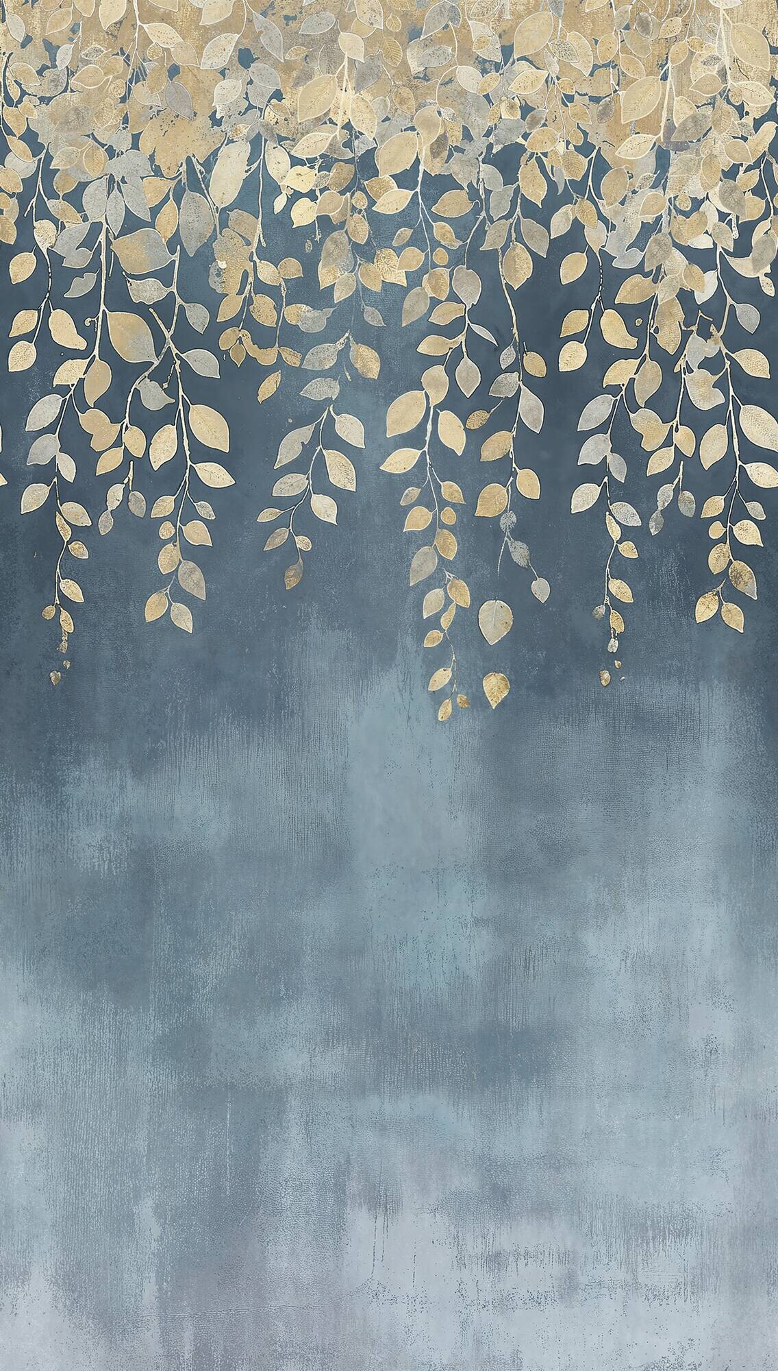 Livingwalls Fototapete Floral creme blau gelb B/L: ca. 280x159 cm seidenglänzend