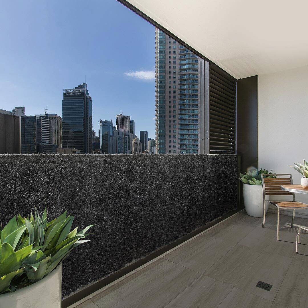 NORTENE Kunsthecke anthrazit PVC B/H/L: ca. 300x15x102 cm