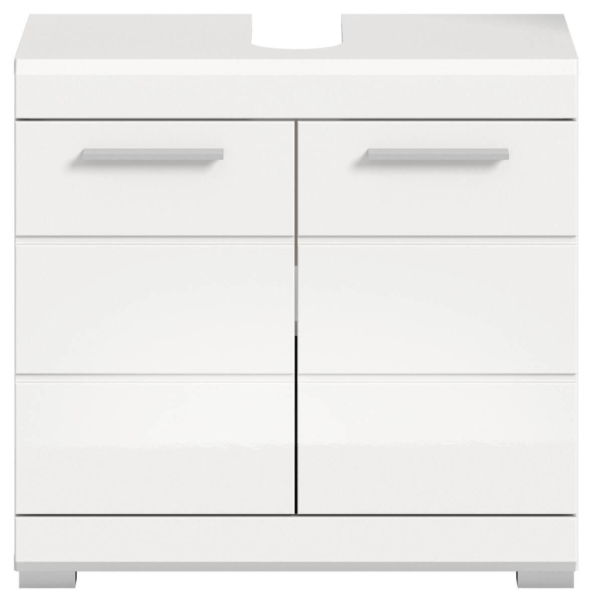 Waschbeckenunterschrank Scout weiß weiß Hochglanz B/H/T: ca. 60x56x34 cm