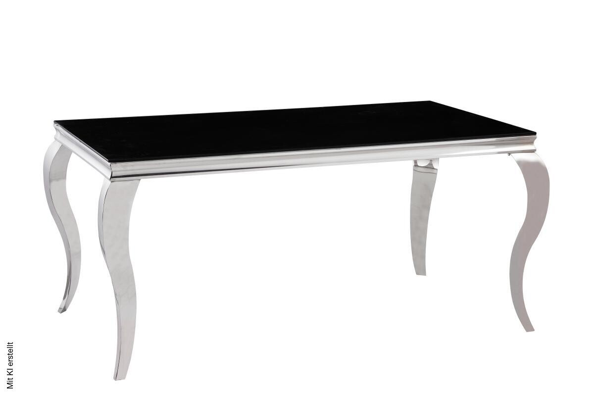Esstisch CT053 schwarz lackiert B/H/T/S: ca. 160x76x90x1 cm