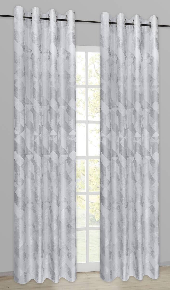 Ösenvorhang Chemnitz dunkelgrau B/L: ca. 140x245 cm