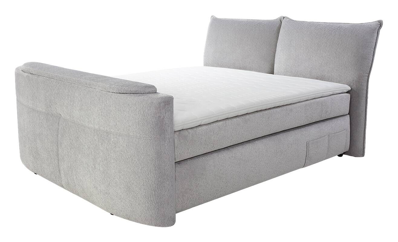 Boxspringbett hellgrau Liegefläche B/L: ca. 180x200 cm