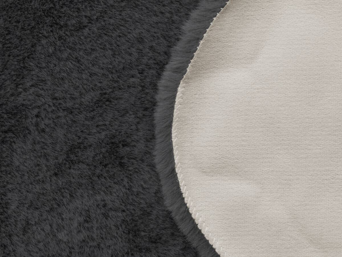 Fellimitat Moya stahlgrau B/L: ca. 40x57 cm