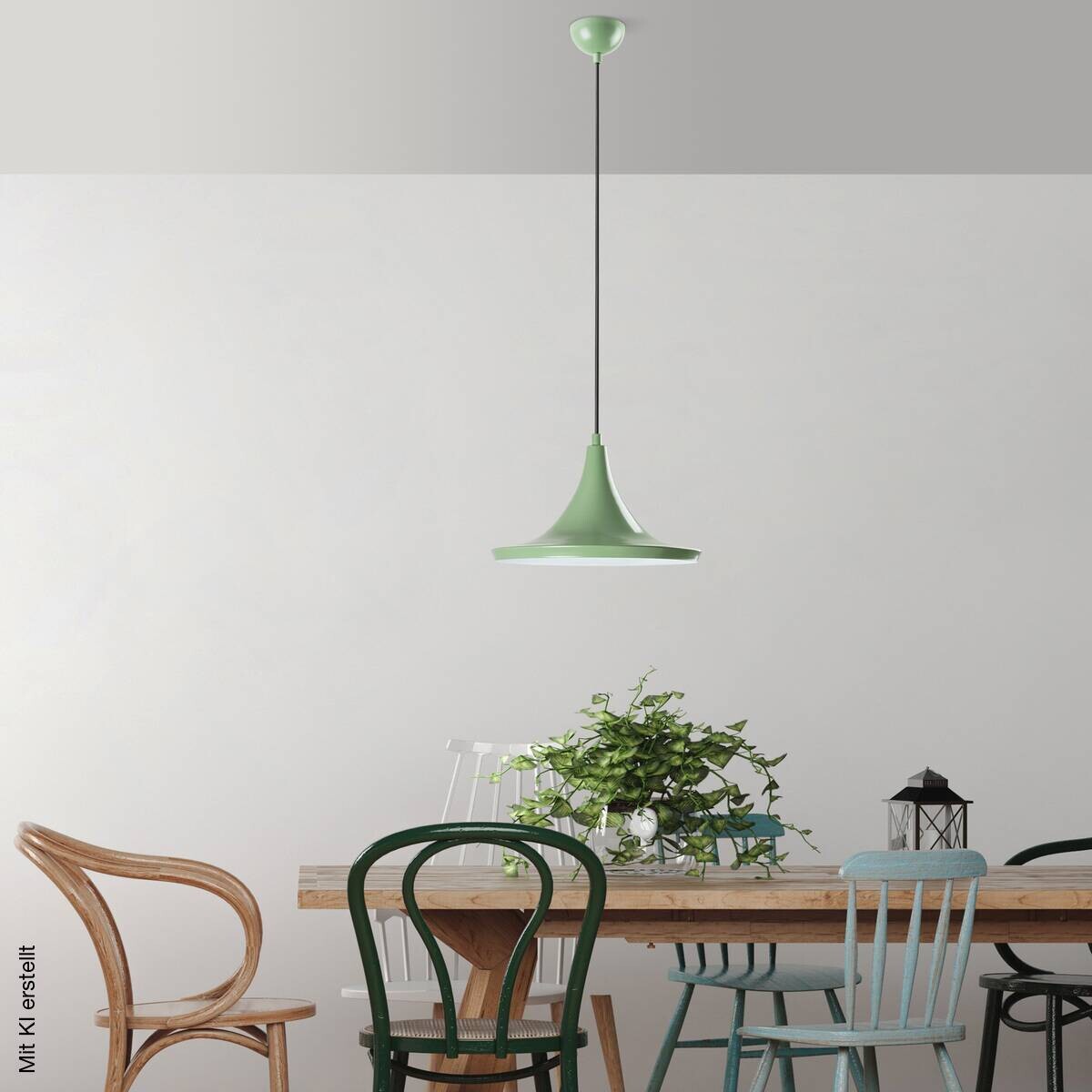 Opviq Pendelleuchte minze B/H/T: ca. 30x117x30 cm E27 1 Brennstellen