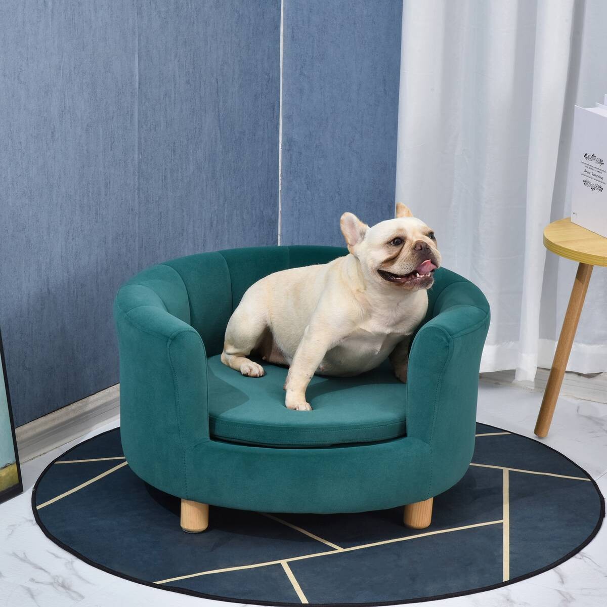 PawHut Hundesofa grün Schaumstoff B/H/L: ca. 65x37x64 cm