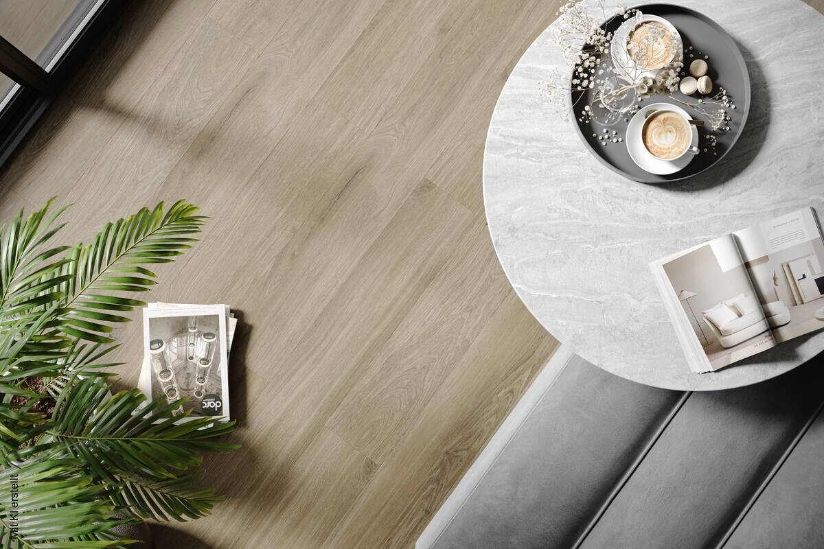 Click-Vinylboden Tuscon Oak 2,304 m² im Paket B/L: ca. 120x24 cm pro Paket