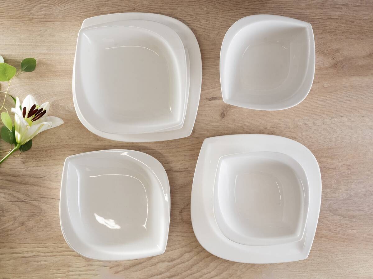 CreaTable Kombiservice Melbourne weiß Porzellan 16 tlg.