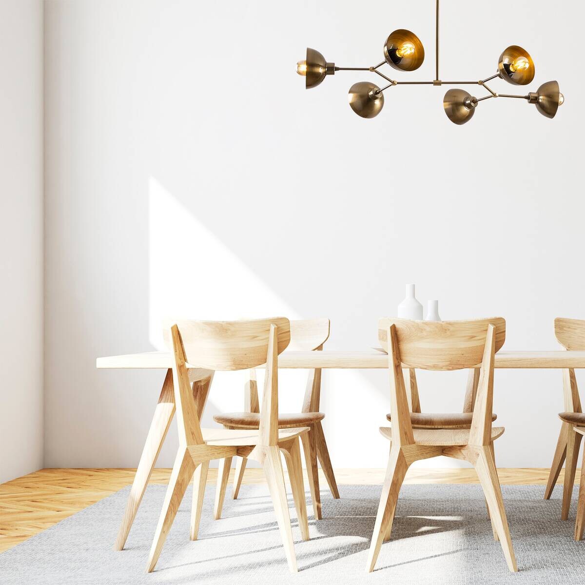 Opviq Pendelleuchte Dram-1102 B/H/T/L: ca. 102x53x52x102 cm E27 6 Brennstellen