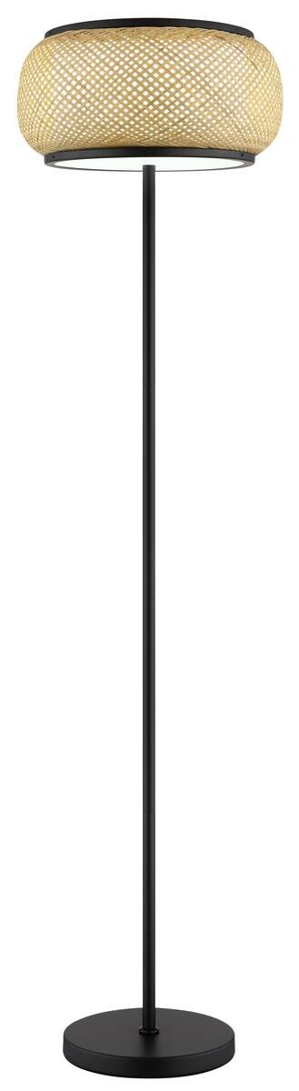 GLOBO Stehlampe natur mattschwarz Metall Bambus H/D: ca. 146,1x38 cm 1 Brennstellen