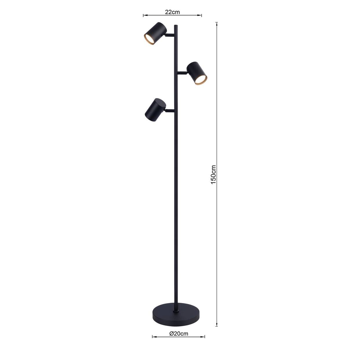 POCOline Stehlampe GU10 3 Brennstellen