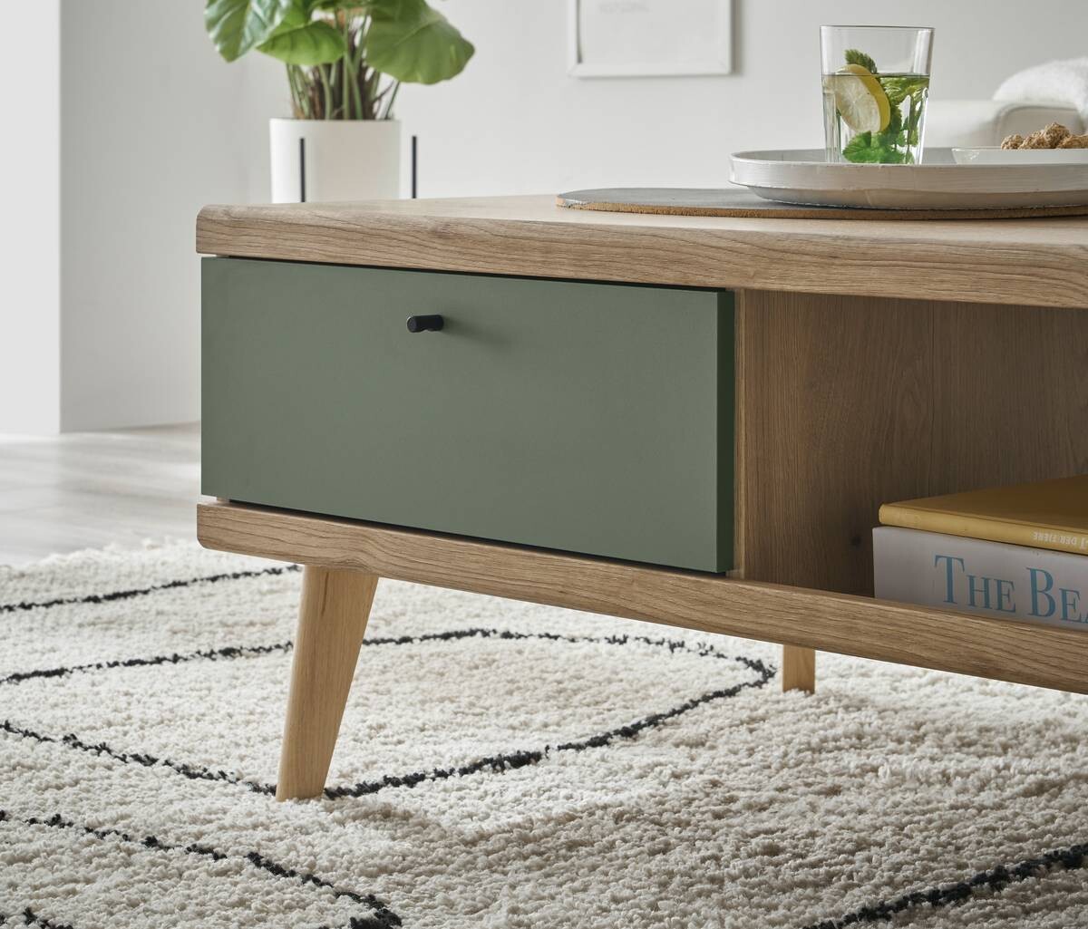 Couchtisch Alva Eiche Evoke Coast Nachbildung salbei B/H/T: ca. 107x46x67 cm