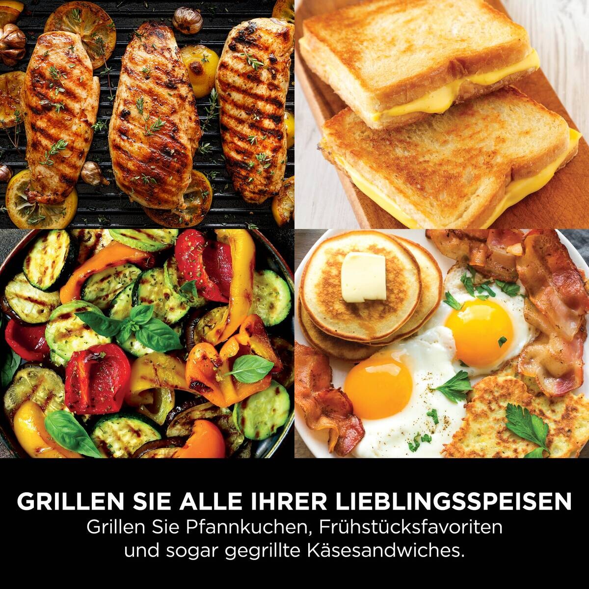 Ninja Grillplatte schwarz Edelstahl Aluminium B/H/L: ca. 7x13x37,5 cm