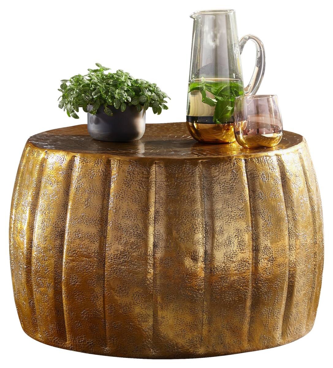 Wohnling Couchtisch gold H: ca. 36 cm