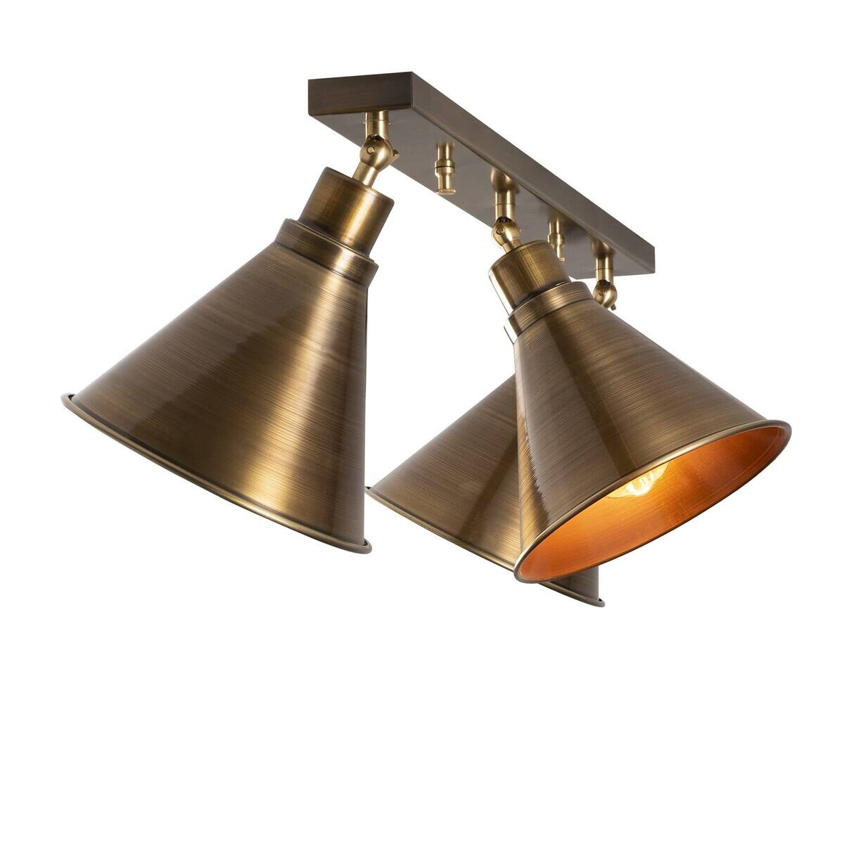 Opviq Deckenleuchte Berceste Metall B/H/T/L: ca. 72x26x20x72 cm E27 3 Brennstellen