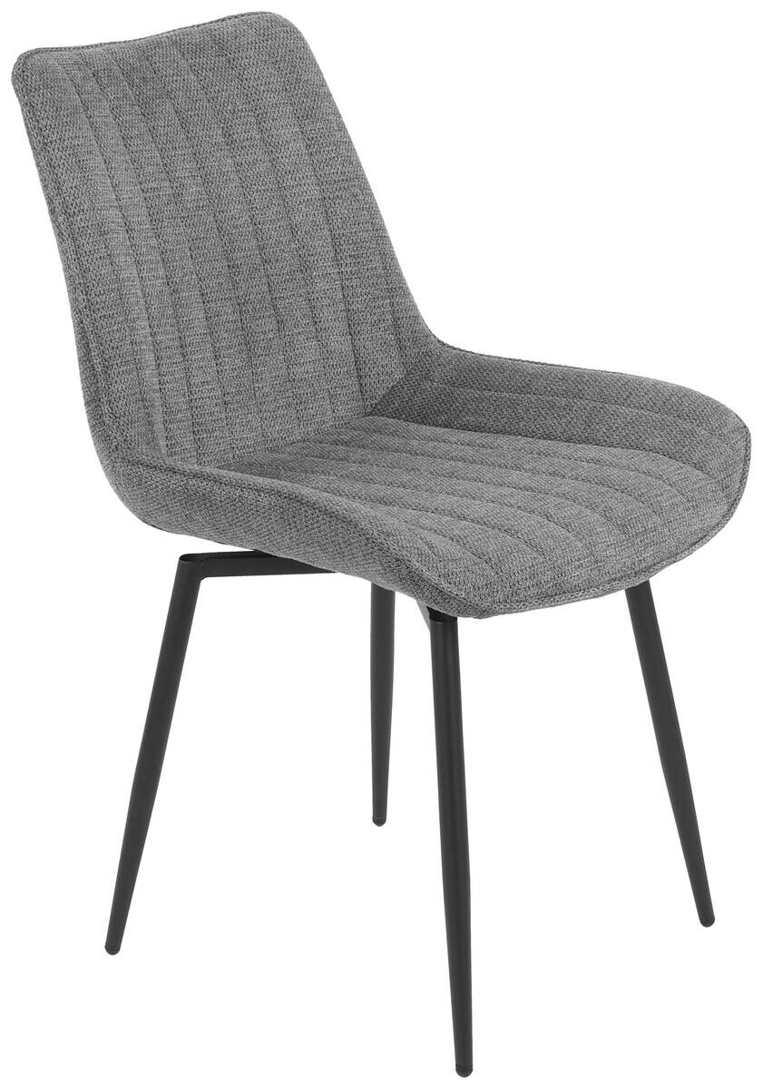 Stuhl Newport, 4er-Set grau Microfaser B/H/T: ca. 54x85x63 cm