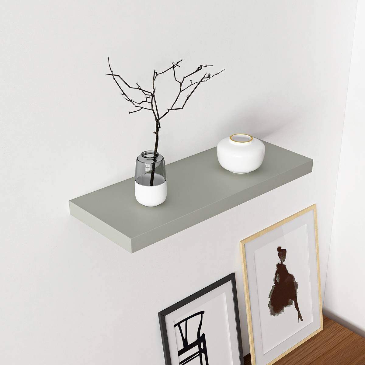 Wandboard Shelvy 60 salbei B/H/T: ca. 60x4x24 cm