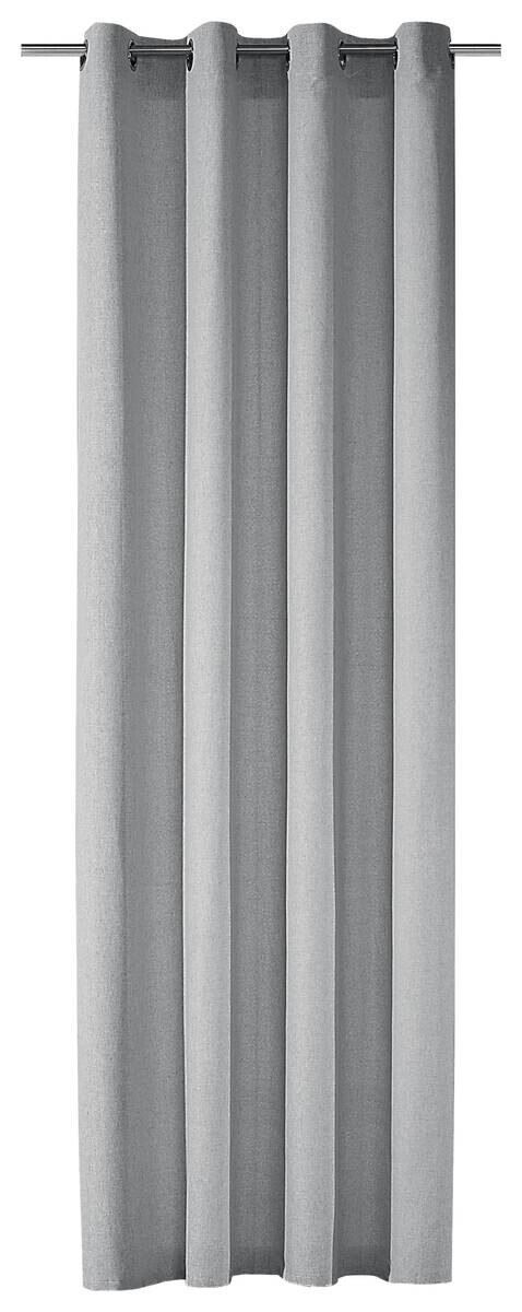 Ösenvorhang Sevilla dunkelgrau B/L: ca. 135x245 cm
