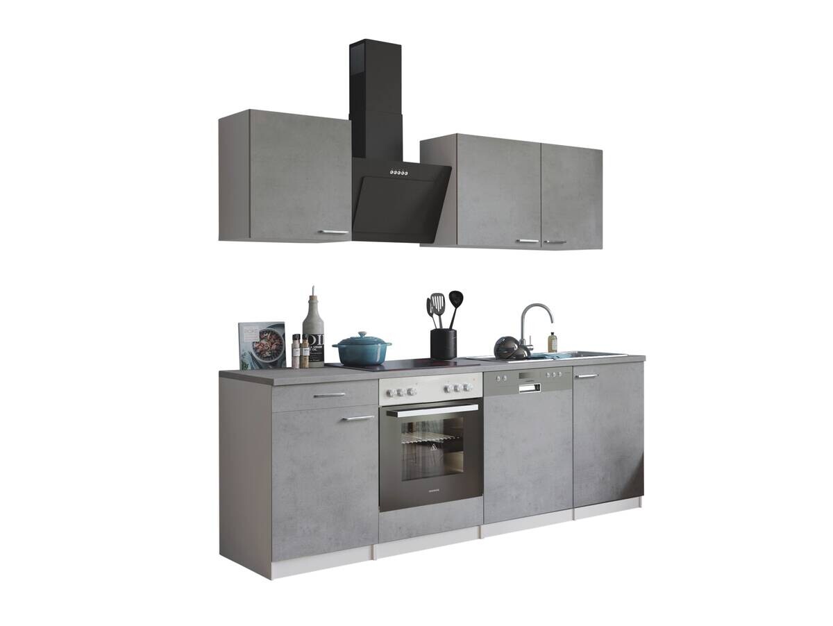 Respekta Küchenblock Malia Beton Optik B/H/T: ca. 220x200x60 cm